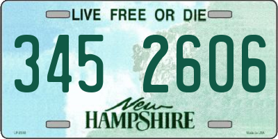NH license plate 3452606