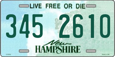 NH license plate 3452610