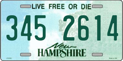 NH license plate 3452614