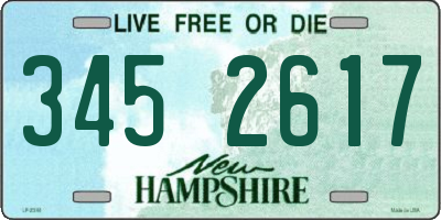 NH license plate 3452617