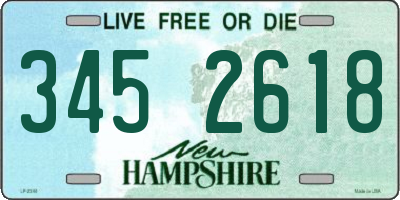 NH license plate 3452618