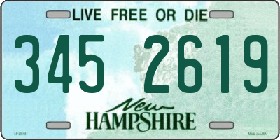 NH license plate 3452619