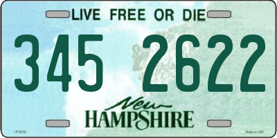 NH license plate 3452622