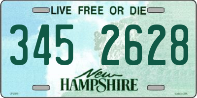 NH license plate 3452628