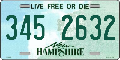 NH license plate 3452632