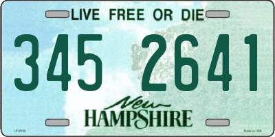 NH license plate 3452641