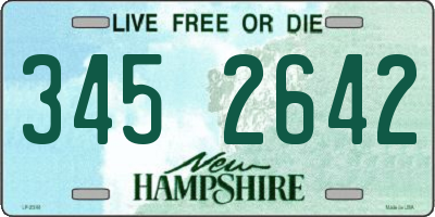 NH license plate 3452642