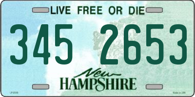 NH license plate 3452653