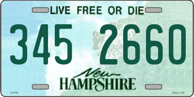 NH license plate 3452660