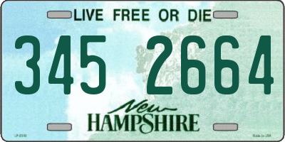 NH license plate 3452664