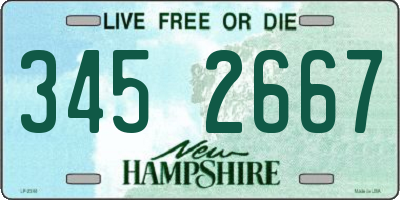 NH license plate 3452667