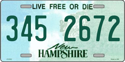 NH license plate 3452672