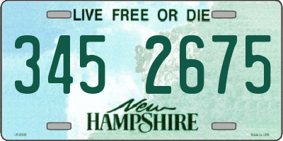 NH license plate 3452675
