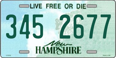 NH license plate 3452677