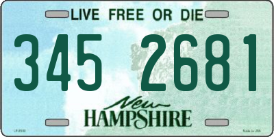 NH license plate 3452681