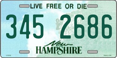 NH license plate 3452686