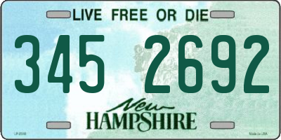 NH license plate 3452692