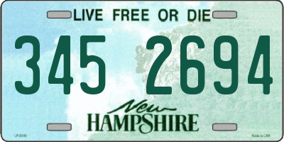 NH license plate 3452694