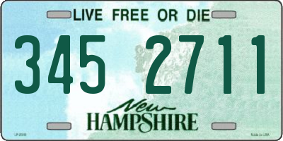 NH license plate 3452711