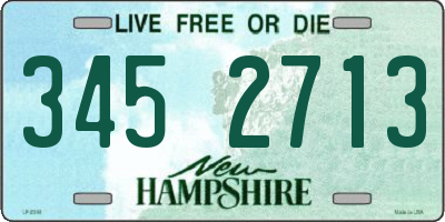 NH license plate 3452713