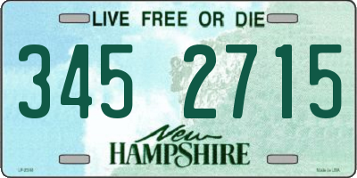 NH license plate 3452715