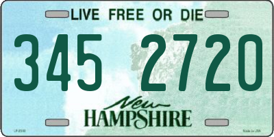NH license plate 3452720