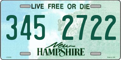 NH license plate 3452722