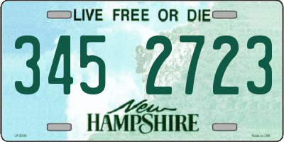 NH license plate 3452723