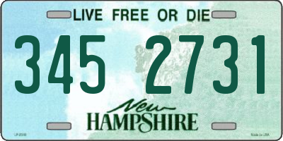 NH license plate 3452731
