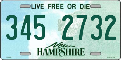 NH license plate 3452732