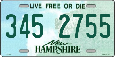 NH license plate 3452755