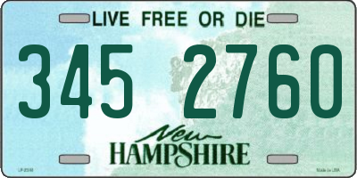 NH license plate 3452760