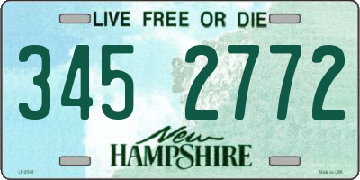 NH license plate 3452772