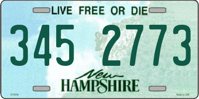 NH license plate 3452773