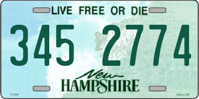 NH license plate 3452774
