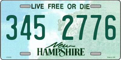 NH license plate 3452776