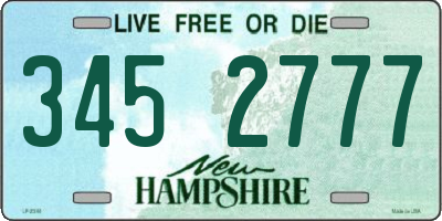 NH license plate 3452777