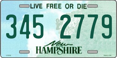 NH license plate 3452779