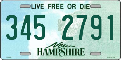 NH license plate 3452791