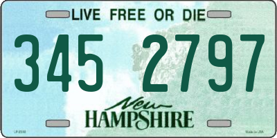 NH license plate 3452797