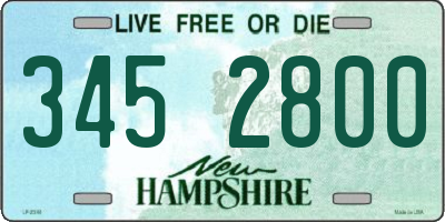 NH license plate 3452800