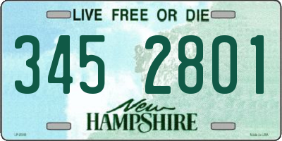 NH license plate 3452801