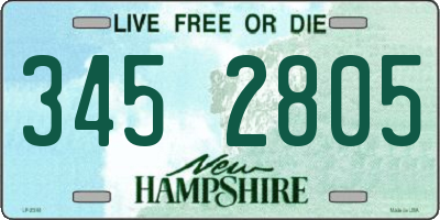 NH license plate 3452805