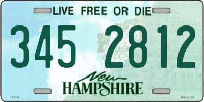 NH license plate 3452812