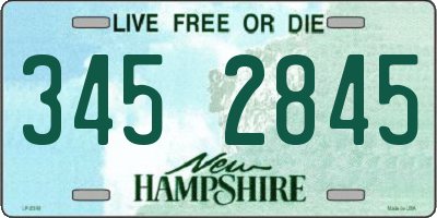 NH license plate 3452845