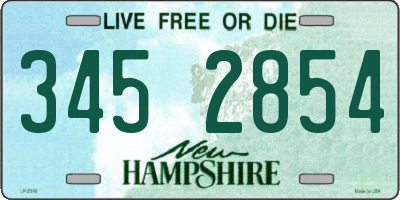 NH license plate 3452854