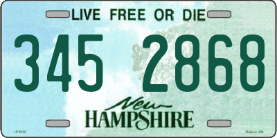 NH license plate 3452868