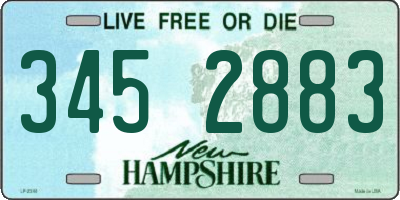 NH license plate 3452883