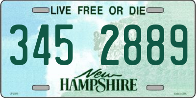 NH license plate 3452889