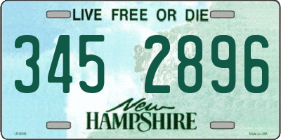 NH license plate 3452896
